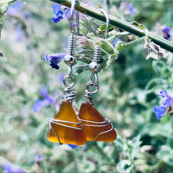 Jewelry - 🐳 3/$25 Sandy Beach Seaglass Earrings